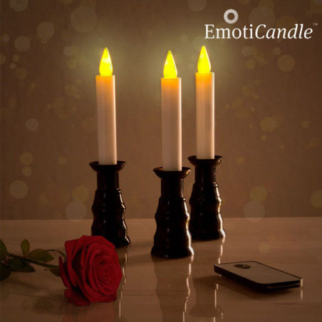 Bougies LED Ambiance Romantique EmotiCandle (pack de 3)