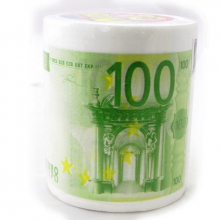 Rouleau de papier toilette billets de 100 euros