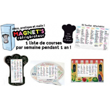 Mémo liste de courses aimanté, 52 Feuilles détachables
