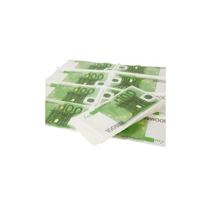 Serviettes billets en euro