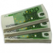 Serviettes billets en euro