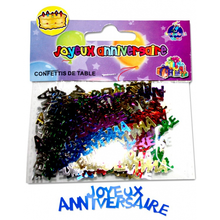 Confettis de table "Joyeux Anniversaire"