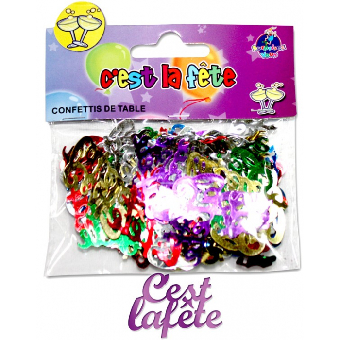 Confettis de table "C'est la fête"