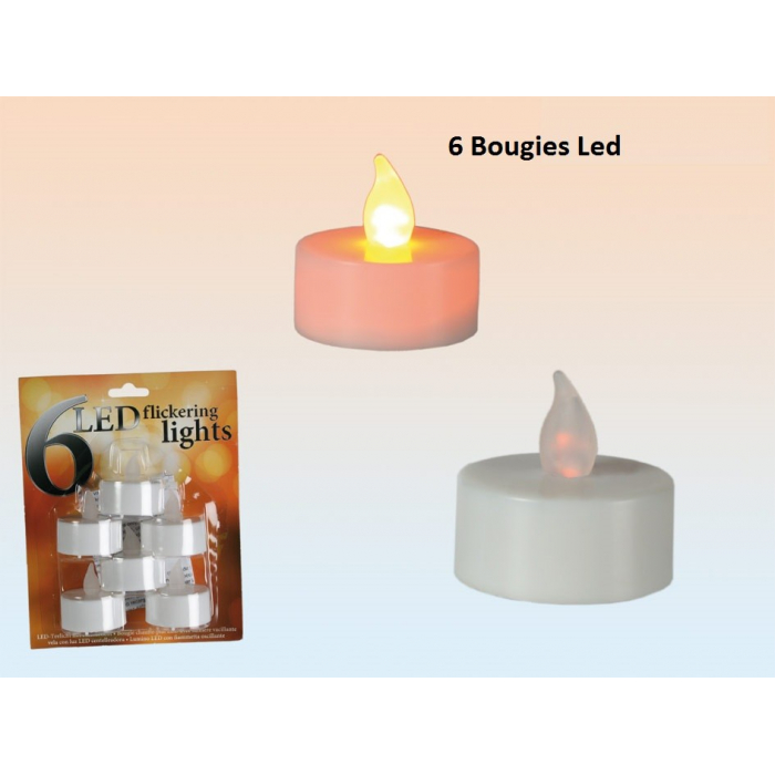 6 Bougies led à piles