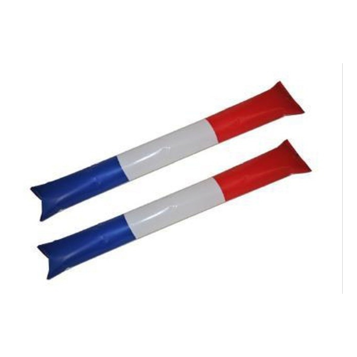 Bâtonnets gonflables France bleu blanc rouge (vendu par 2)