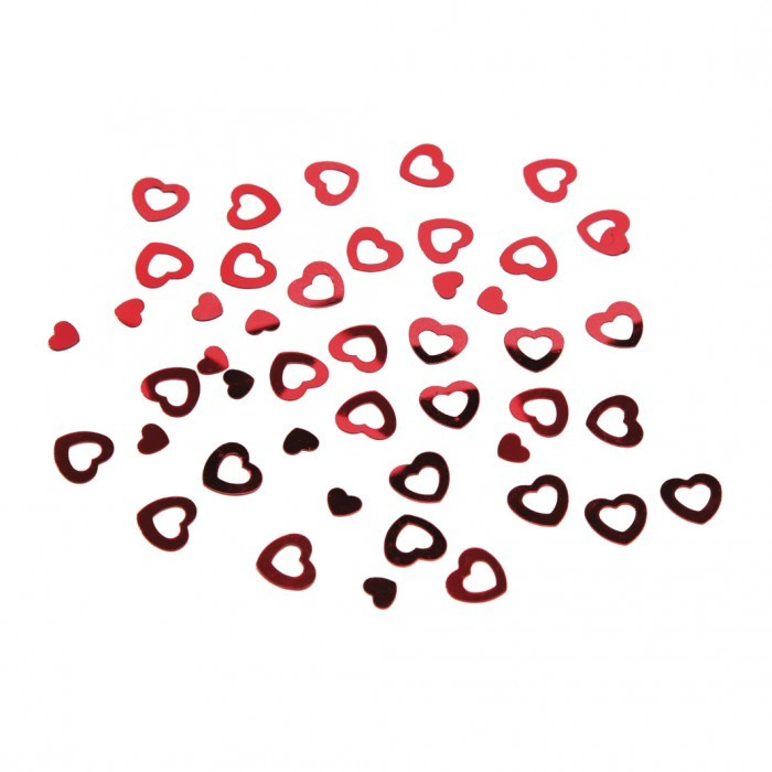 Confettis de table en forme de coeur 