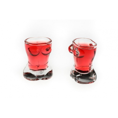Verres à alcool corps de femme nue sexy (lot de 2)