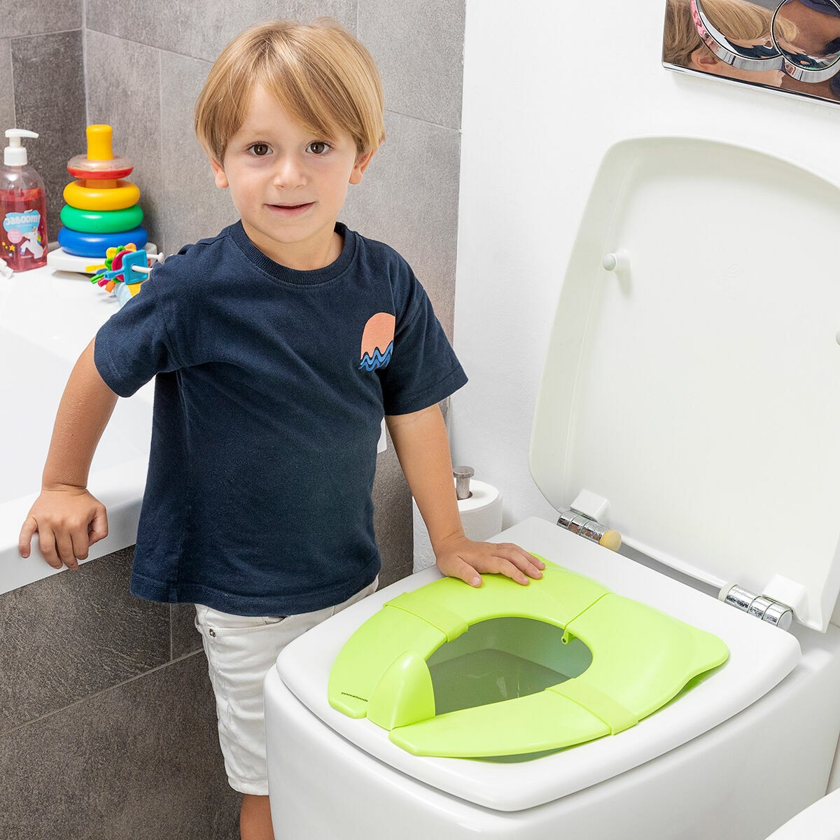 Réducteur de toilette pliable pour bébé Réducteur de siège enfant, siège de  voyage pliable pour pot de voyage, jaune 