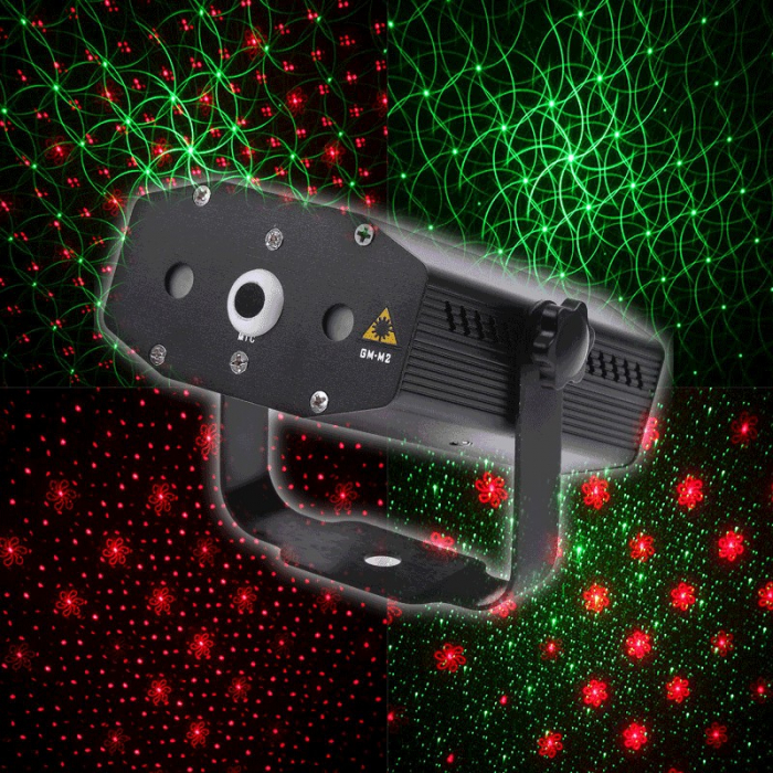 Laser multipoint avec motifs vert et rouge