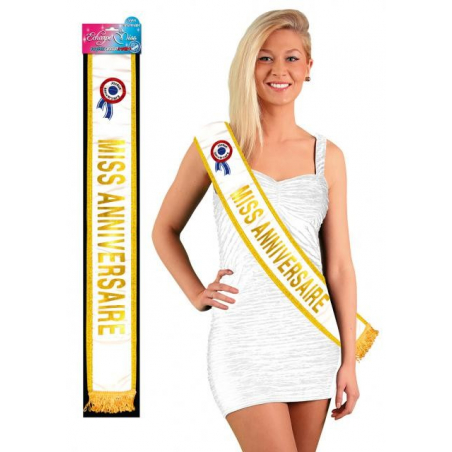 Écharpe de miss anniversaire