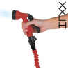 Tuyau d'arrosage 30 mètres extensible avec pistolet 7 jets et raccords