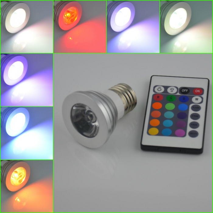 Ampoule led 16 couleurs avec télécommande