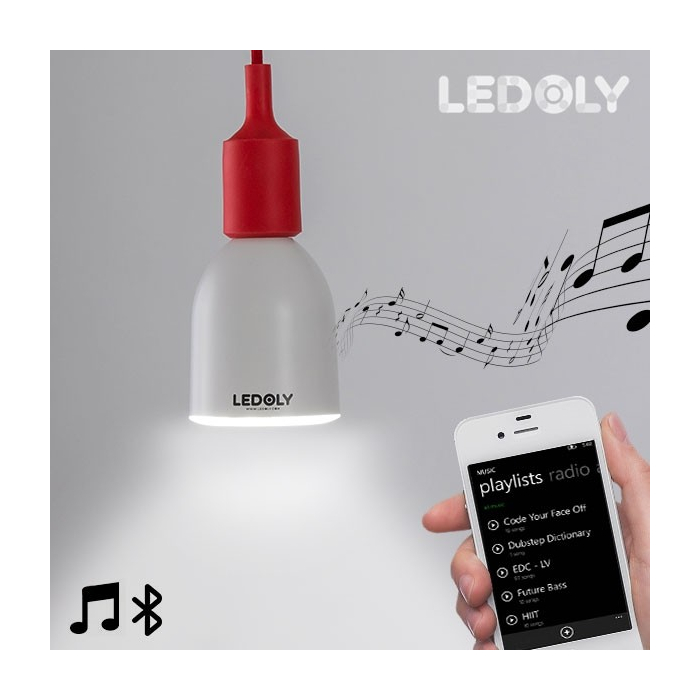 Ampoule LED Bluetooth avec haut parleur intégré LEDOLY blanche