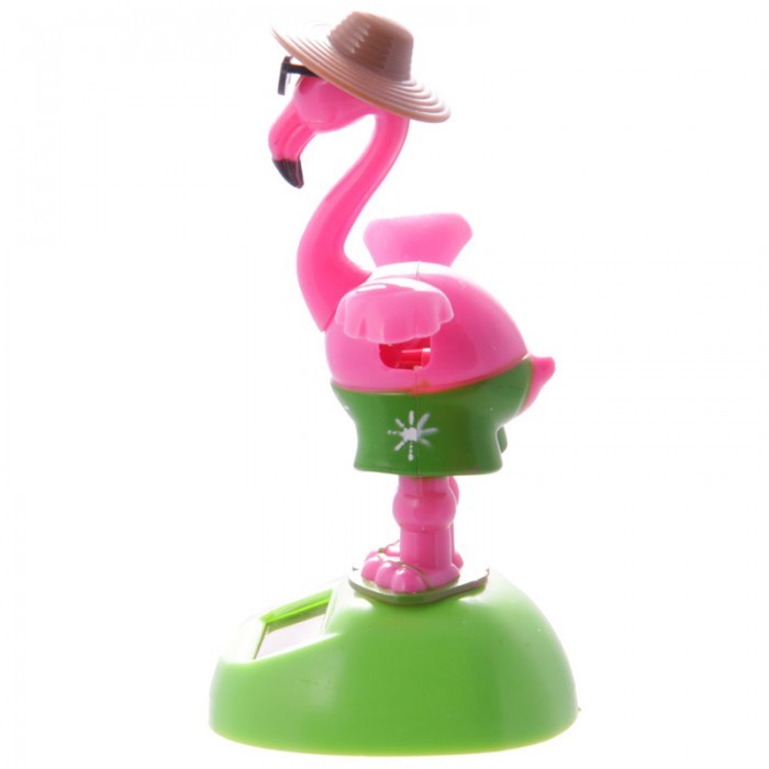 Solar-Figur Dancing Flamingo 57/9763 Wackel-Figur m Sonnenbrille Hut Dekoration 