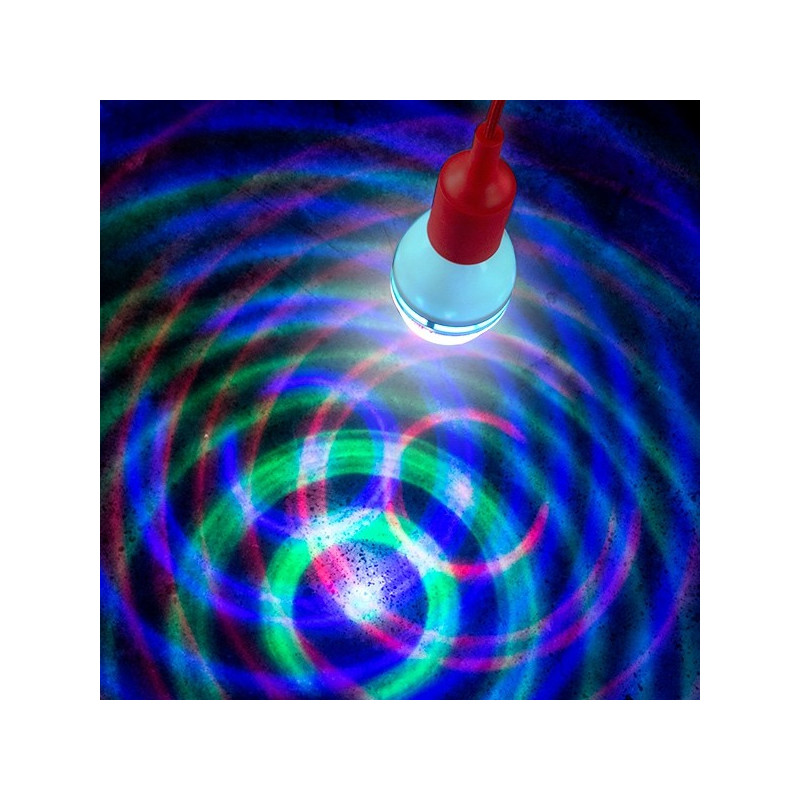 Ampoule LED multicolore rotative E27