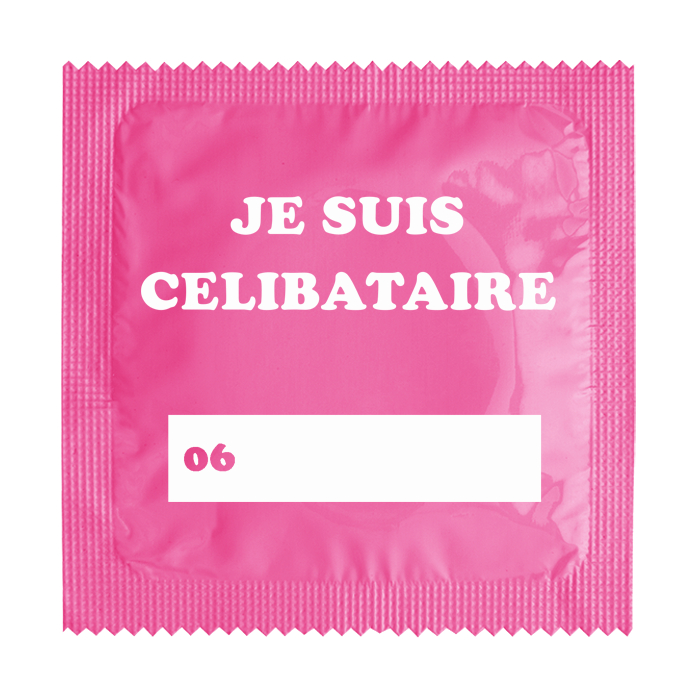 Préservatif humoristique téléphone portable à personnaliser femme