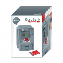 Tirelire EuroBank distributeur de billets avec carte bleue