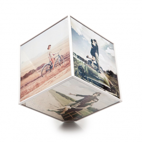 Cube cadre photo tournant
