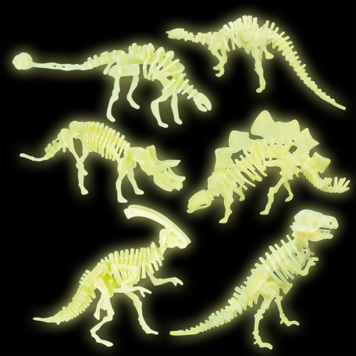 Maquettes de dinosaures phosphorescents (lot de 2)