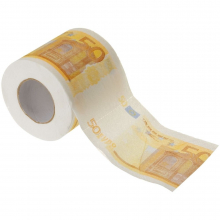 Rouleau de papier toilette billets de 50 euros