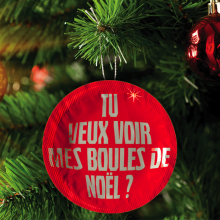 Préservatif humoristique Boules de Noël