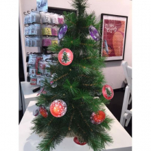 Préservatif humoristique Boules de Noël