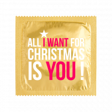 Préservatif humoristique ALL I WANT FOR CHRISTMAS IS YOU