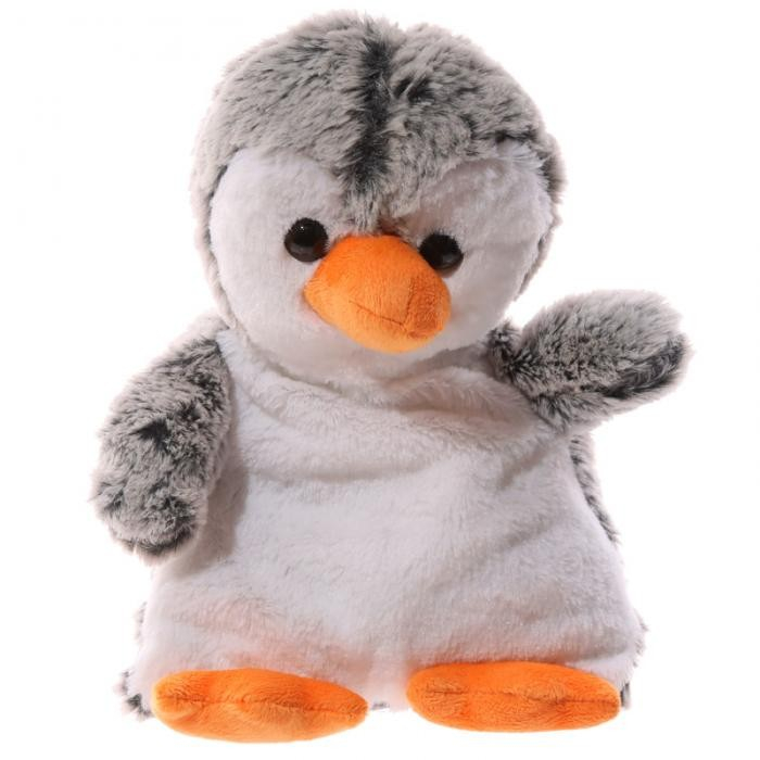 Peluche PINGOUIN bouillotte pour micro-ondes