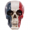 Crâne design drapeau français en résine