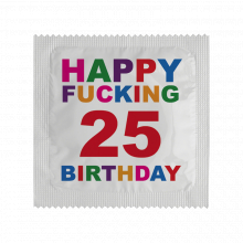 Préservatif humoristique HAPPY FUCKING 20 ANS