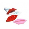 Presse tube dentifrice lèvres rose et rouge
