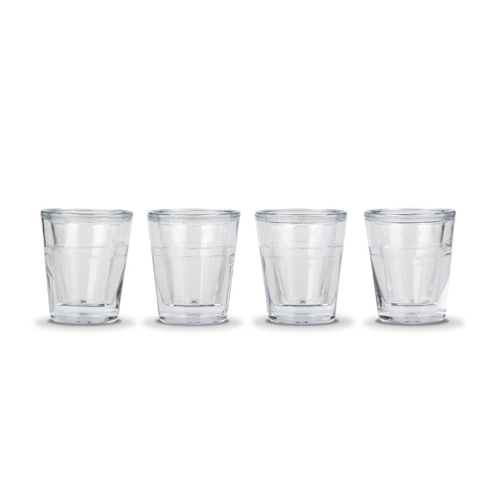 Froster Ice Shots Lot de 4 verres à shot en acrylique double paroi 50 ml transparent 