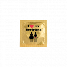 Préservatif humoristique I LOVE MOUSTACHE