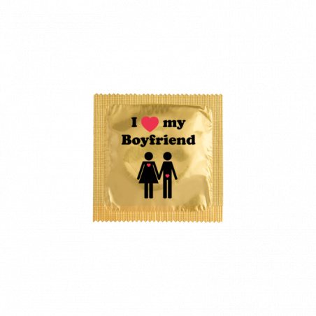 Préservatif humoristique I LOVE MOUSTACHE