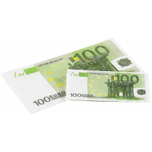 Paquet de 10 mouchoirs billets en euro