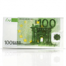 Paquet de 10 mouchoirs billets de 100 euros