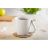 Tasse Chat en porcelaine blanche