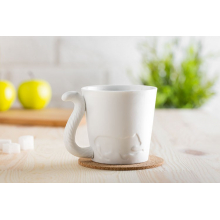 Tasse Chat en porcelaine blanche