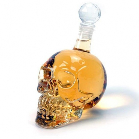 Bouteille design en cristal TETE DE MORT