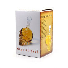 Bouteille design en cristal TETE DE MORT