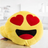 Coussin Emoticon 2 yeux coeur 30cm