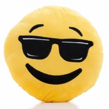Coussin Emoticon lunettes de soleil 30cm