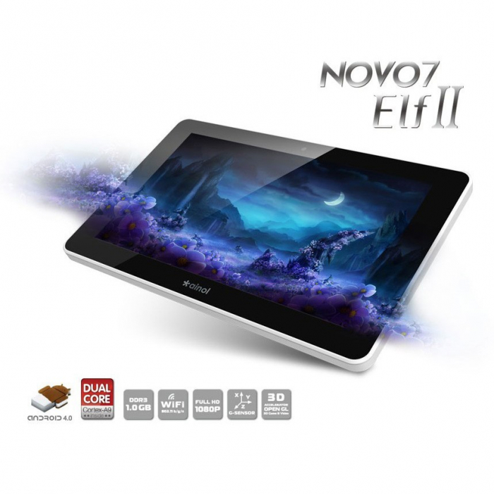 Tablette tactile 7" Ainol Novo 7 elf II Android 4.0 Dual Core 1.5 Ghz, 1 GO de ram, 8 GO de stockage, WIFI...