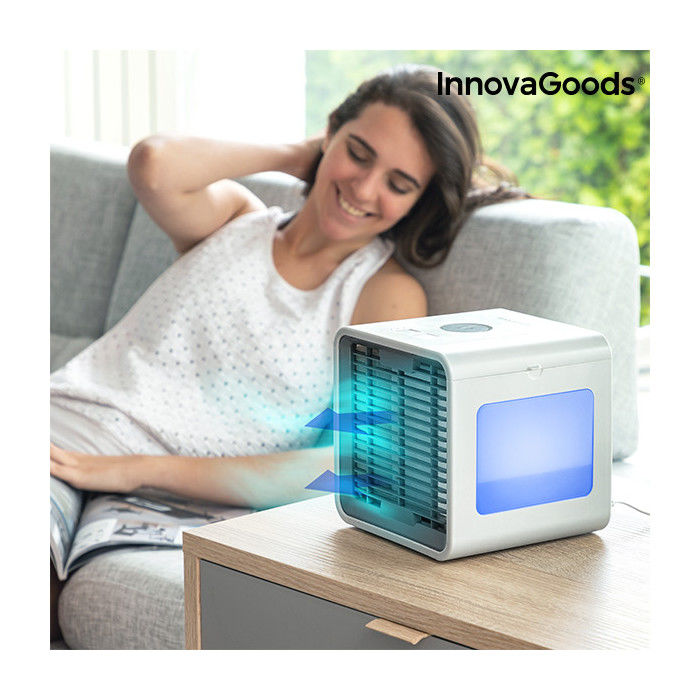 Mini Climatiseur Évaporatif Portable avec LED Freezy Cube InnovaGoods